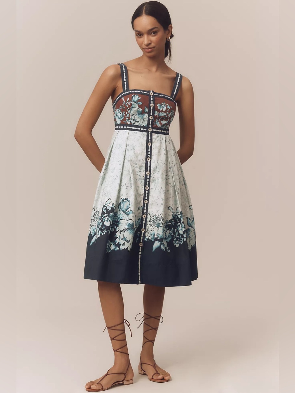 Maeve
Sleeveless Square-Neck Button-Front Midi Dress - Picture 9 of 9